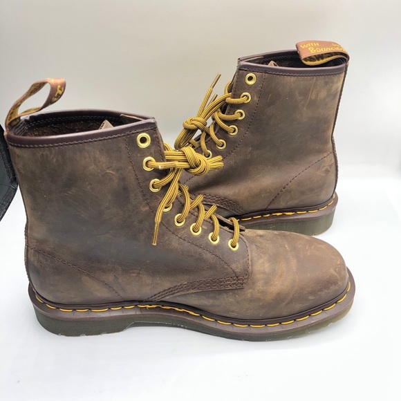 Dr Martens 11822 Tan Brown Leather Boots Mens Sz 9 - Picture 8 of 10